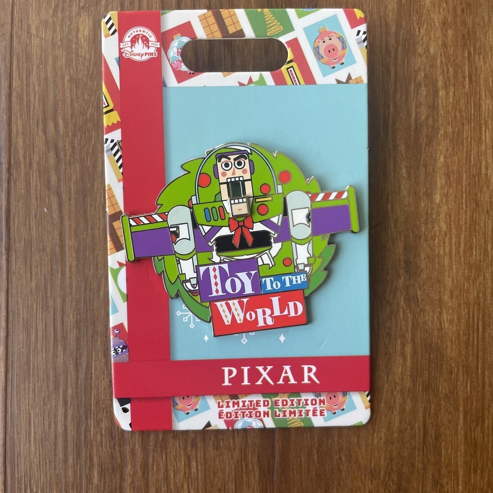 Buzz Lightyear Pin Toy To The World Pixar Holiday Nutcracker Disney Toy Story LE